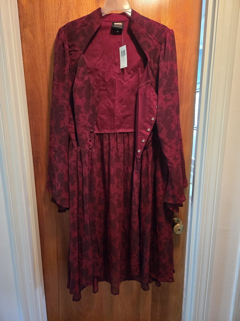 Scarlet Witch Burgundy Women's Long Jacket
